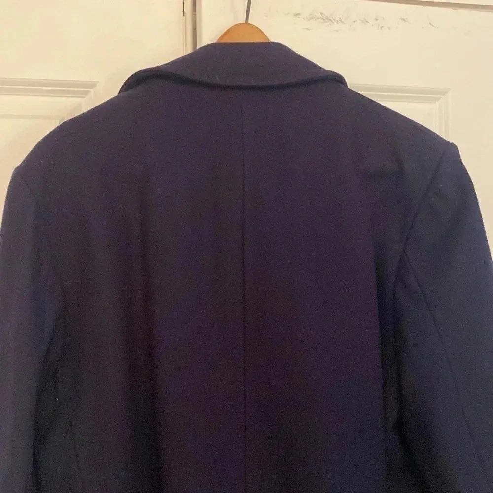 Christian Dior black Wool monsieur sport overcoat size  44R button down vintage